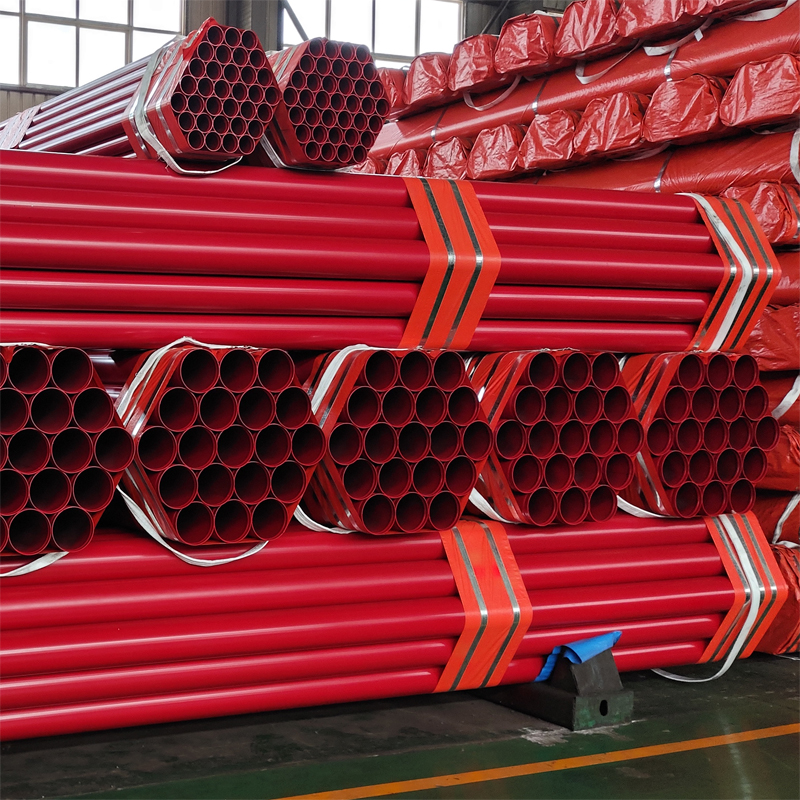 Ral 3000 Red Painting ASTM A795 Fire Fighting Sprinkler Steel Pipe with Grooved End From Youfa Group